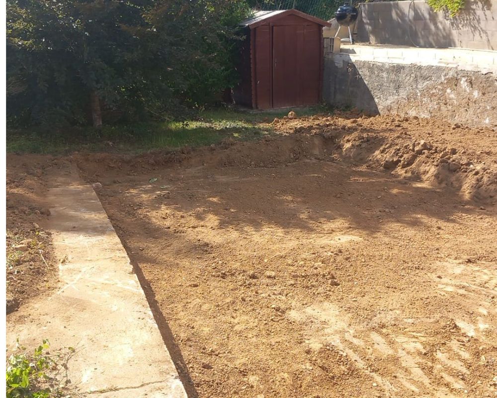 Après évacuation de terre